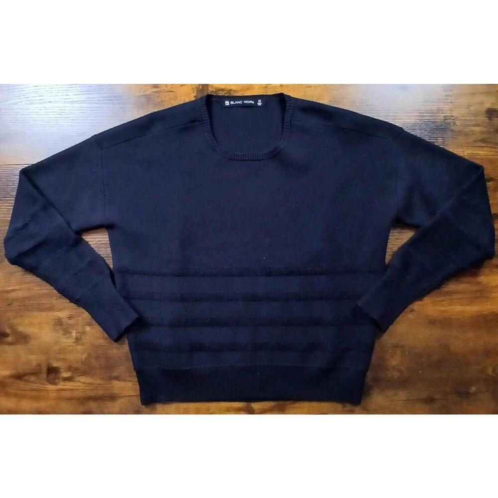 Blanc Noir Black Pullover Sweater Size‎ Extra Small